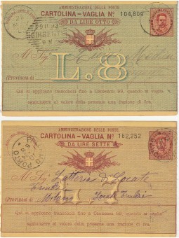 1893-94 REGNO D'ITALIA DUE...