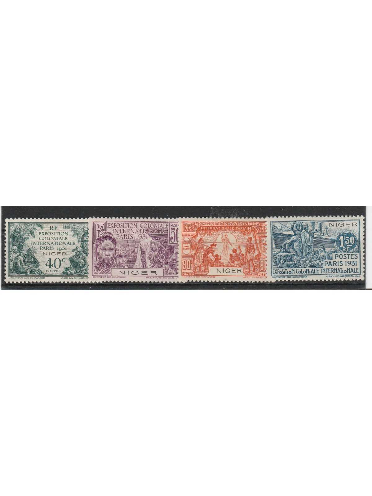 NIGER 1931 EXPO COLONIALE 4 VAL MLH MF 51678