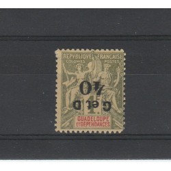 GUADALUPA GUADELOUPE 1903 SOPRASTAMPA CAPOVOLTA 1 V MLH MF51653
