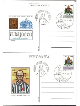 1982 SAN MARINO CARTOLINE...