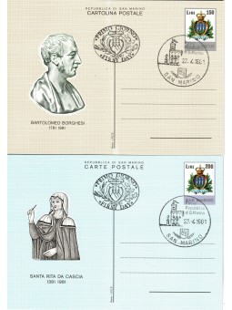 1981 SAN MARINO CARTOLINE...