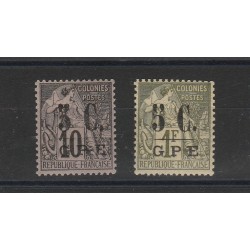 GUADALUPA GUADELOUPE 1890-01 ALLEGORIA 2 V MLH YVERT 10/11 MF51722