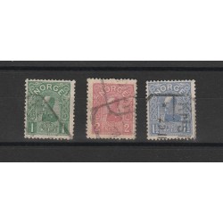 1907 NORVEGIA NORGE EFFIGE MAKOON II 3 VAL USATI MF51639