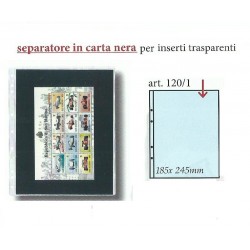MASTERPHIL SEPARATORE IN CARTA NERA PER INSERTI A 1 TASCA UNI K211 Art. 120/1