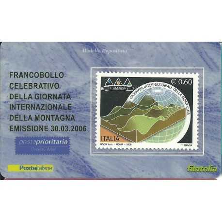 2006 TESSERA FILATELICA GIORNATA INTERNAZIONALE DELLA MONTAGNA MF25763