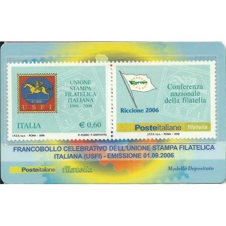 2006 TESSERA FILATELICA UNIONE STAMPA FILATELICA ITALIANA USFI MF25756