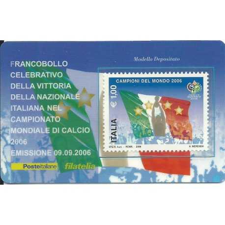 2006 TESSERA FILATELICA MONDIALI DI CALCIO - ITALIA CAMPIONE DEL MONDO MF25750