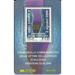 2006 TESSERA FILATELICA VITTIME DELLA STRAGE DI BOLOGNA MF25748