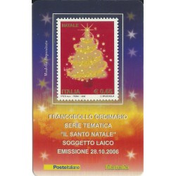 2006 TESSERA FILATELICA IL SANTO NATALE SOGGETTO LAICO MF25740
