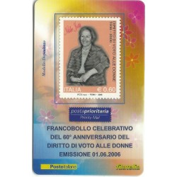 2006 TESSERA FILATELICA DIRITTO DI VOTO ALLE DONNE MF25952