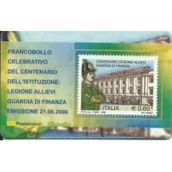 2006 TESSERA FILATELICA LEGIONE ALLIEVI GUARDIA DI FINANZA MF25958