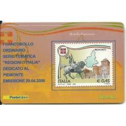 2006 TESSERA FILATELICA REGIONI D'ITALIA - IL PIEMONTE MF25962