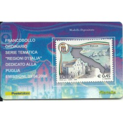 2006 TESSERA FILATELICA REGIONI D'ITALIA - LA PUGLIA MF25965