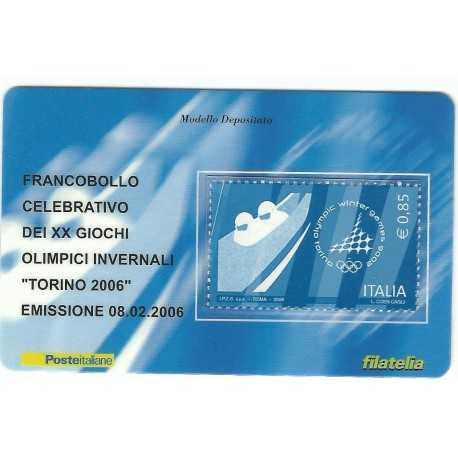 2006 TESSERA FILATELICA XX GIOCHI OLIMPICI INVERNALI TORINO 2006 - 0,85 - MF25975