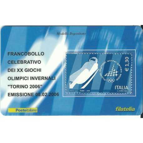 2006 TESSERA FILATELICA XX GIOCHI OLIMPICI INVERNALI TORINO 2006 - 1,00 - MF25977