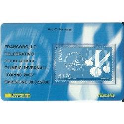 2006 TESSERA FILATELICA XX GIOCHI OLIMPICI INVERNALI TORINO 2006 - 1,70 - MF25979