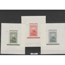 1951 UNGHERIA 80° ANNIVERSARIO F.LLO 3 BF MNH UNIF N° 20/22 MF52077