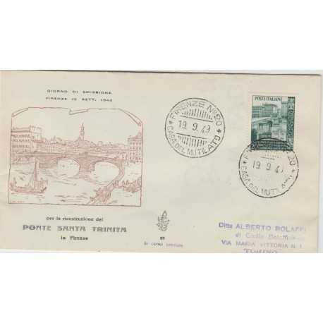 1949 FDC VENETIA ITALIA N. 35 PONTE TRINITA NON VIAGGIATA MF520096