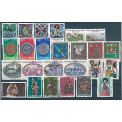1977 LIECHTENSTEIN ANNATA COMPLETA 25 VAL MNH MF41312