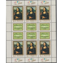 1974 UNGHERIA MAGYAR MONNA LISA UNIF MINIFOGLIO N2940A MF52198