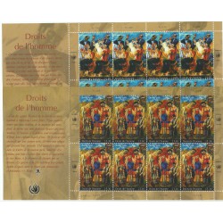 2004 ONU O.N.U. GINEVRA SEIRE DIRITTI DELL'UOMO IN MINIFOGLI 2 MF MNH MF26111