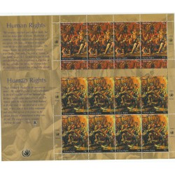 2004 ONU O.N.U. YORK SERIE DIRITTI DELL'UOMO IN MINIFOGLI 2 MF MNH MF26108