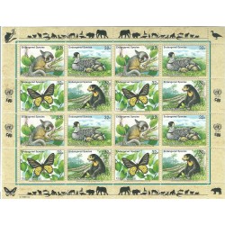 1998 ONU O.N.U. NEW YORK PROTEZIONE NATURA MINIFOGLIO 1 MF MNH MF26122