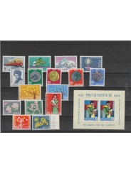 1962 SVIZZERA ANNATA COMPLETA 15 VALORI - 1 BF NUOVI INTEGRI MF52521
