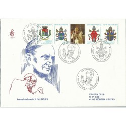 1997 FDC VENETIA 289 VATICANO VATICAN CITY 100° PAOLO VI VIAGGIATA MF26203