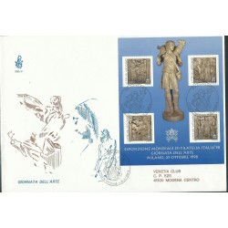 1998 FDC VENETIA 300 VATICANO VATICAN CITY GIORN DELL'ARTE BF VIAGGIATA MF26201