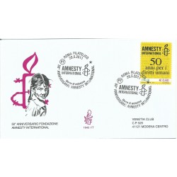 2011 FDC VENETIA 1645 ITALIA 50 ANNIVERSARIO AMNESTY INTERNATIONAL MF26328