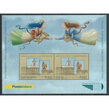 2004 EMISSIONE CONGIUNTA THAILANDIA ITALIA ROMA BANGKOK 1 BF MF7564