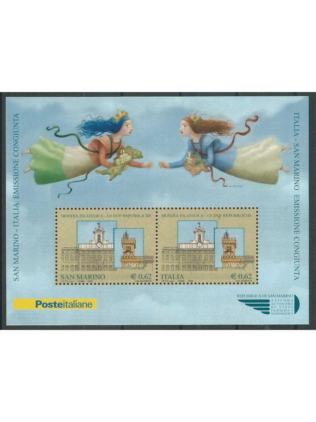 2004 EMISSIONE CONGIUNTA THAILANDIA ITALIA ROMA BANGKOK 1 BF MF7564