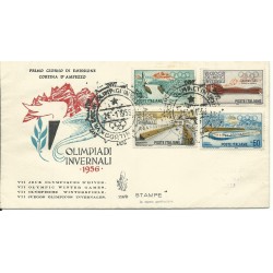 1956 FDC VENETIA N. 114/IT ITALIA OLIMPIADI INVERNALI CORTINA NON VIAGGIATA MF26402