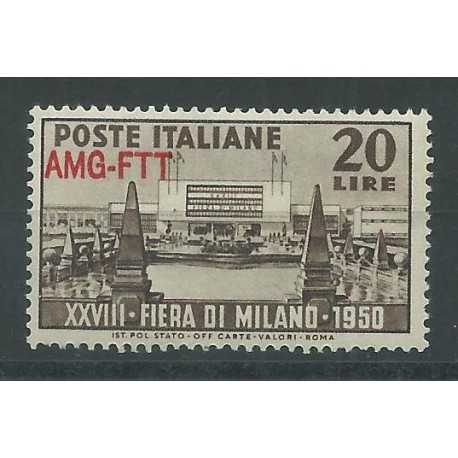 1950 TRIESTE A AMG-FTT 28 FIERA DI MILANO 1 VALORE NUOVO MNH MF23231