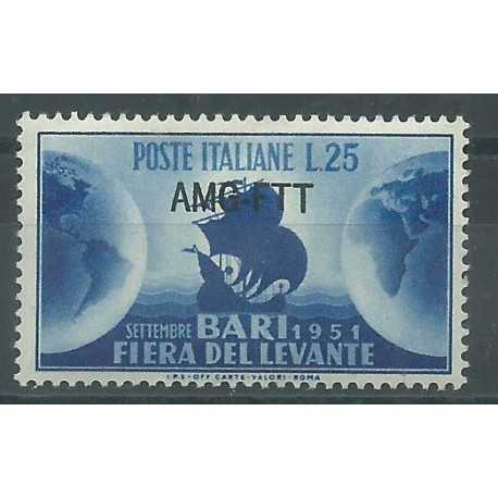 1951 TRIESTE A AMG-FTT FIERA DEL LEVANTE BARI 1 VALORE NUOVO MNH MF23252