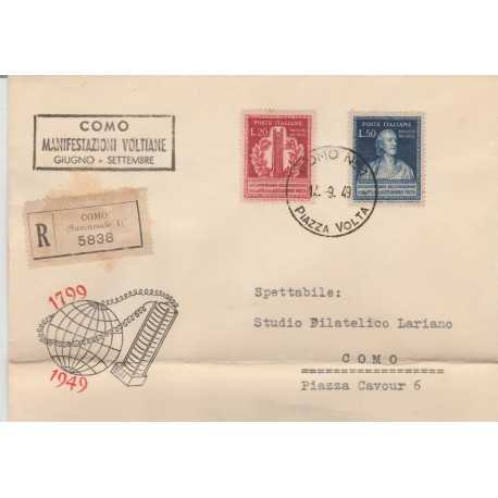 1949 FDC ITALIA REPUBBLICA VOLTA NON VIAGGIATA MF52451