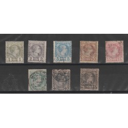 1885 MONACO EFFIGIE CARLO III 8 VAL USATI UNIFICATO N 1/8 MF52905