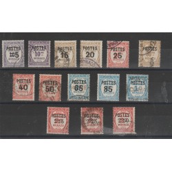 1937 MONACO SEGNATASSE SOPRASTAMPATI 14 VALORI USATI MF52737