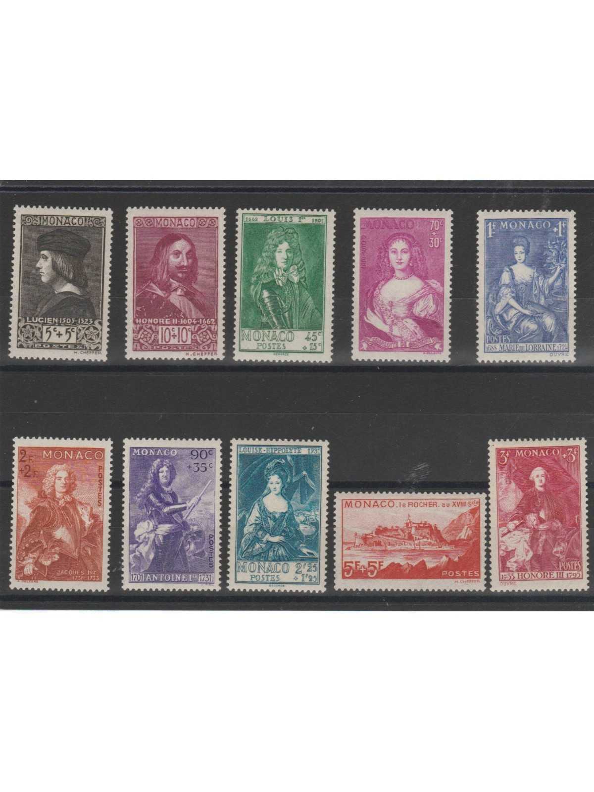 1939 MONACO BENEFICENZA 10 VAL NUOVI MNH MF52903