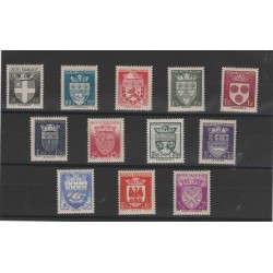 1942 FRANCIA FRANCE STEMMI UNIF N 553 / 564 - 12 VAL MLH MF52896