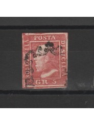 SICILIA 1959 - 5 GRANA ROSA CARMINIO I TAVOLA SASS N 9 USATO GAZZI MF52921