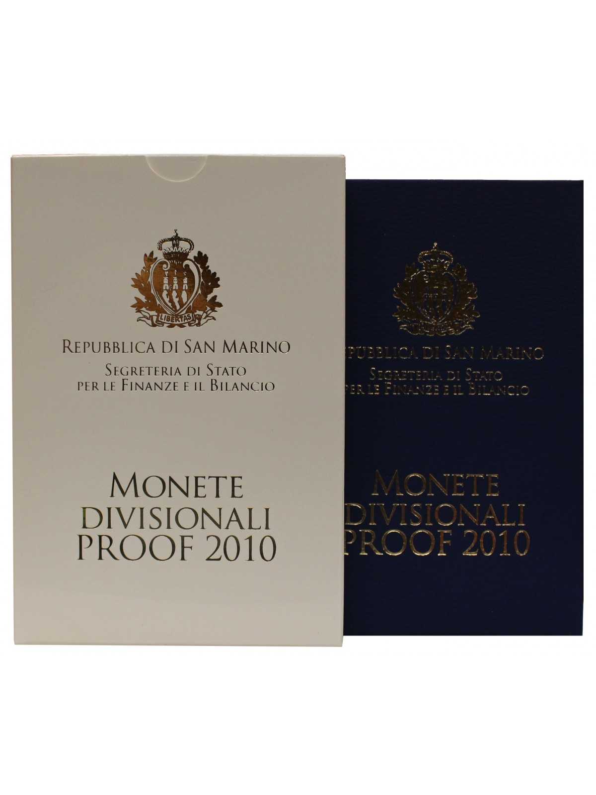 2010 SAN MARINO DIVISIONALE EURO 8 MONETE PROOF IN CONFEZIONE MF26770