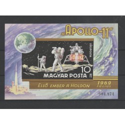 1967 UNGHERIA APOLLO 11 - 1 BF ND N° 72B MNH MF52874