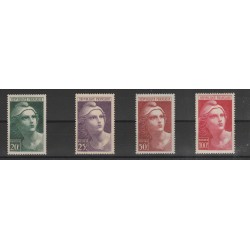 1945 FRANCIA MARIANNA DI GANDON 4 VAL MNH MF52705