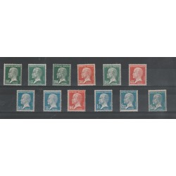 1923-26 FRANCIA FRANCE EFFIGIE DI PASTEUR 12 VAL UNIF N 170/81 MNH MF52829