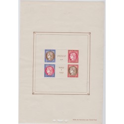 1937 FRANCIA FRANCE PEXIP FOGLIETTO DI 4 VAL MLH MF52816