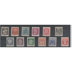 1941 FRANCIA FRANCE STEMMI UNIF N 526/ 537 - 12 VAL MNH MF52817