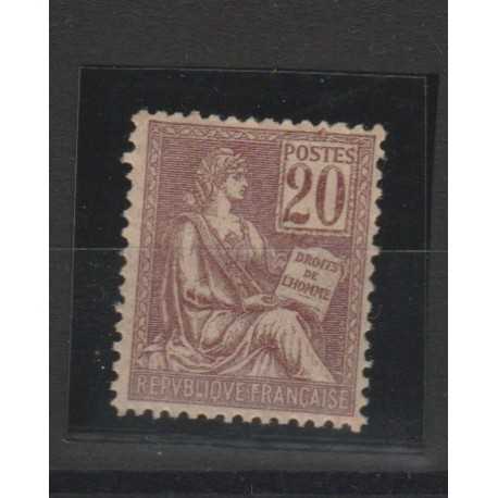 1902 FRANCIA FRANCE ALLEGORIA 20 c. MOUCHON 1 VAL MNH MF52987