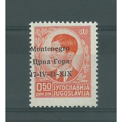1941 MONTENEGRO OCCUPAZIONE ITALIANA SOPR. 17-IV 41 XIX 14 VAL MISTI MF52470